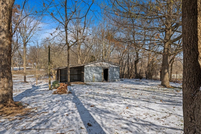 exterior space with an outdoor structure