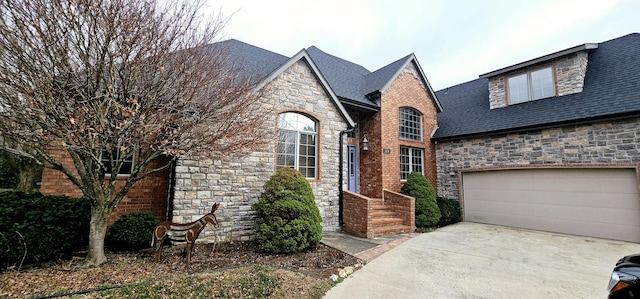 view of front of house featuring a garage