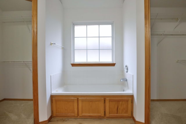 bathroom with a tub