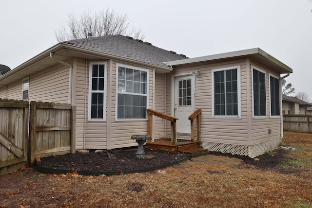 view of rear view of property