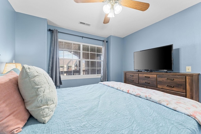 bedroom with ceiling fan