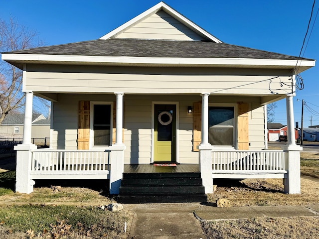 bungalow featuring covered porch