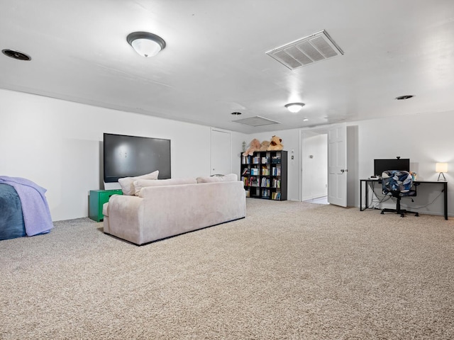 view of carpeted living room