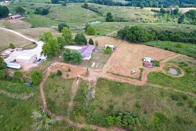 aerial view featuring a rural view