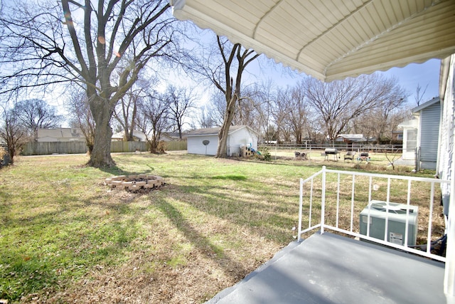 view of yard with cooling unit