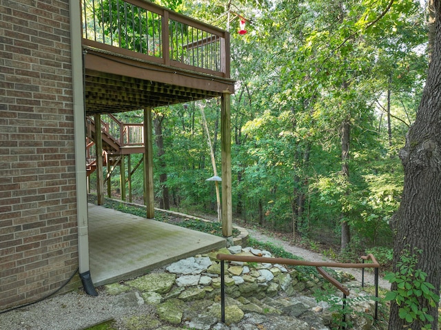 view of patio / terrace featuring a deck