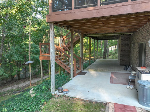 view of patio / terrace featuring a deck