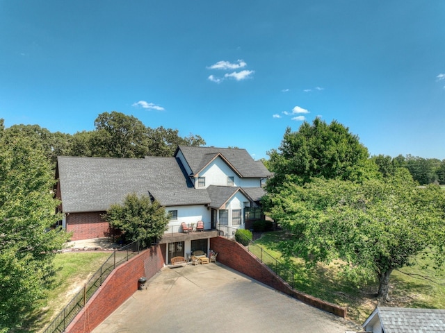 view of front of home with a garage