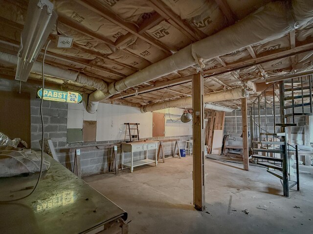 view of basement