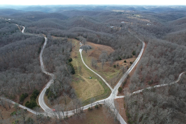 birds eye view of property featuring a rural view