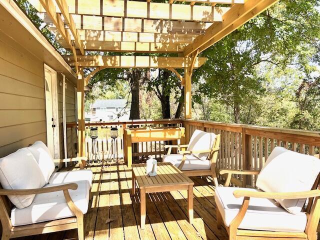 deck with a pergola