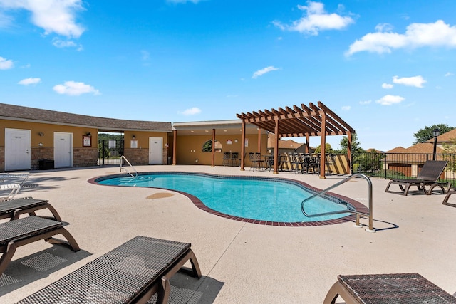 view of pool with a patio area