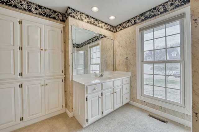 bathroom featuring vanity