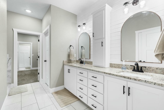 bathroom featuring vanity