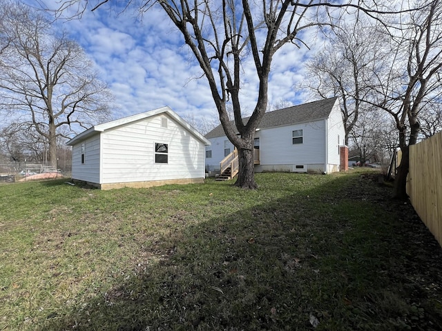 exterior space with a lawn