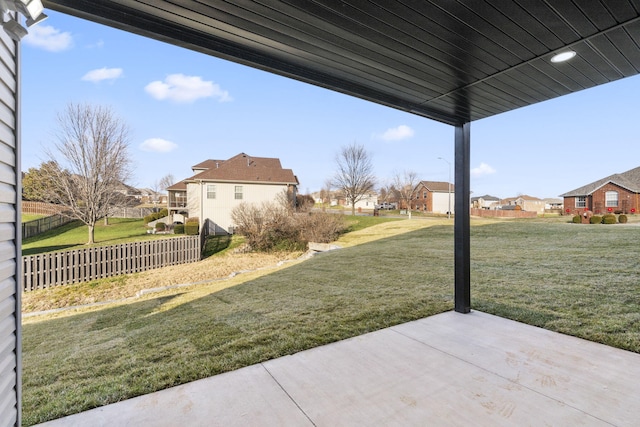 view of yard with a patio area