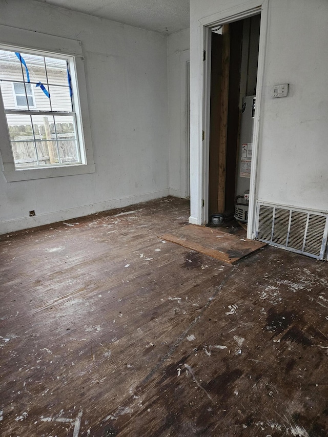 empty room with gas water heater