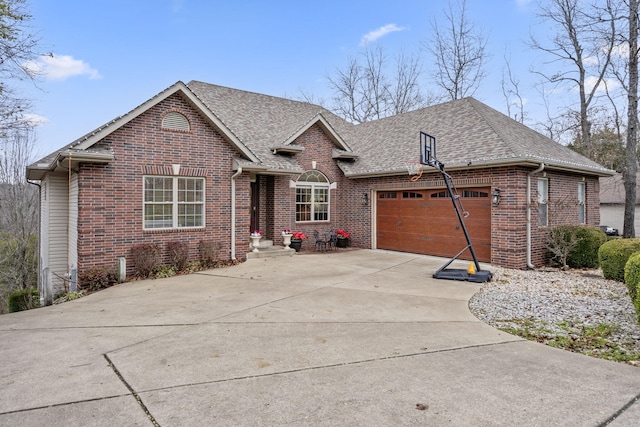 ranch-style house featuring a garage