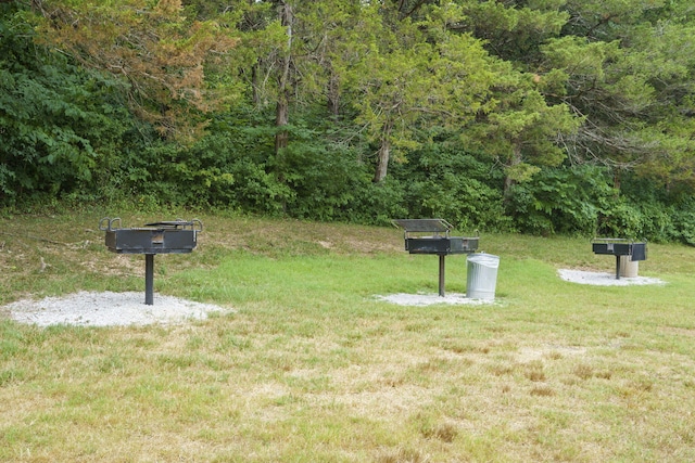 view of home's community with a lawn