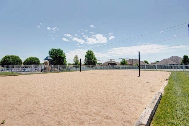 view of home's community with volleyball court