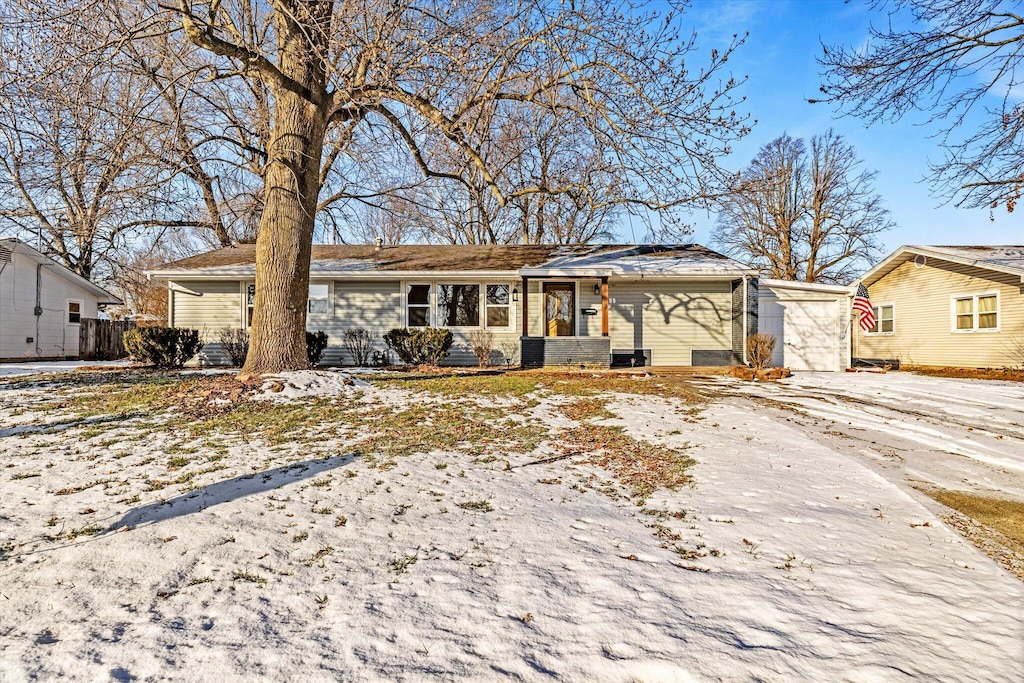 view of ranch-style home