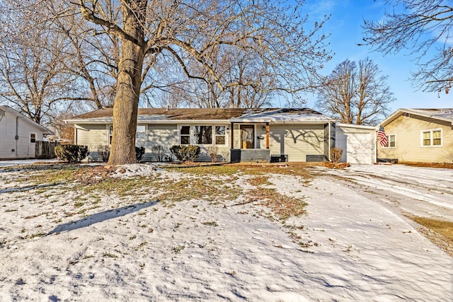 view of ranch-style home