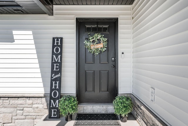 view of doorway to property