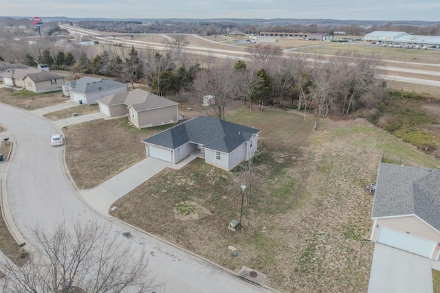 aerial view featuring a rural view