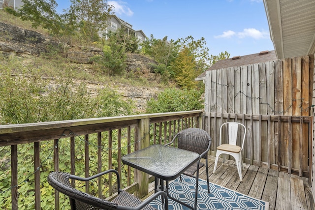 view of wooden terrace