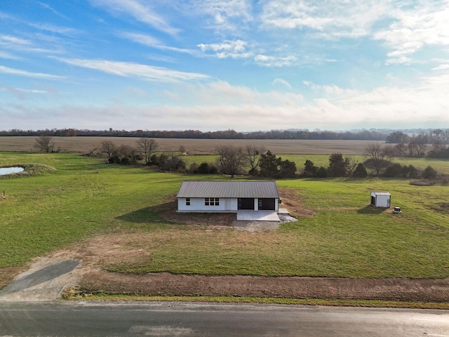 drone / aerial view featuring a rural view