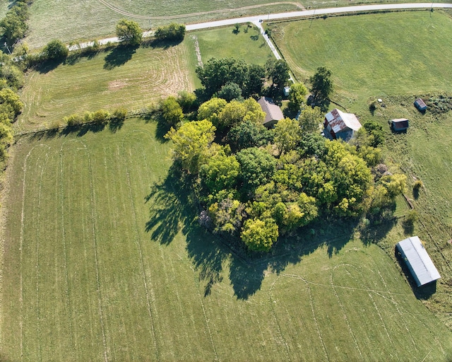 aerial view featuring a rural view