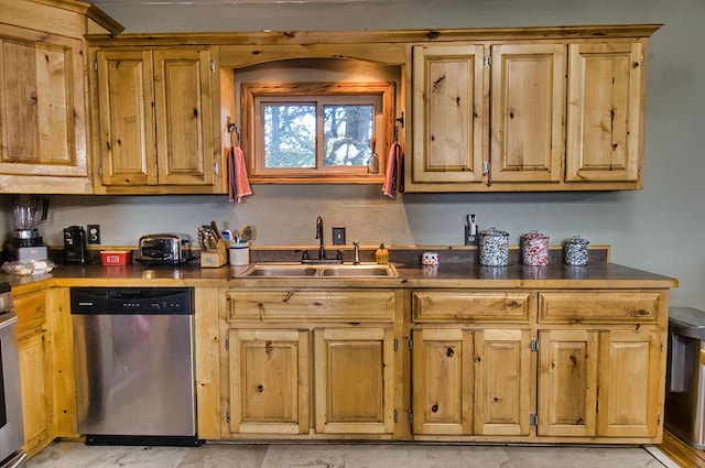 kitchen featuring dishwasher and sink