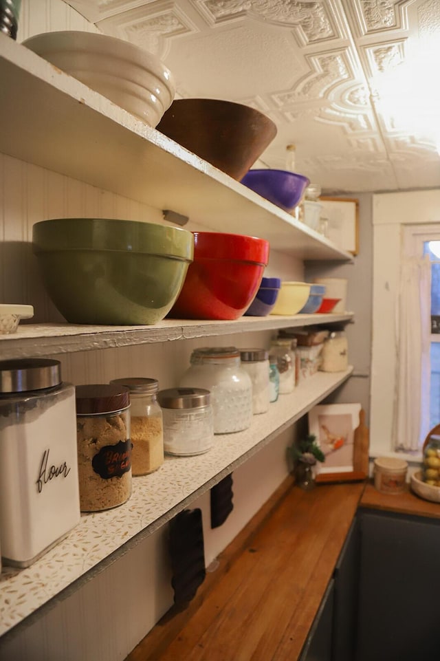 details with butcher block countertops