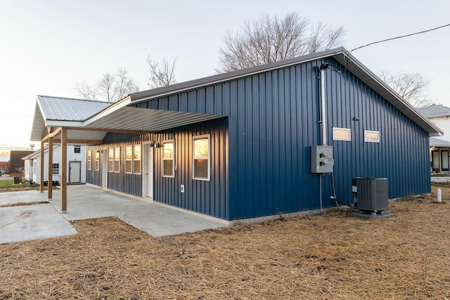 view of home's exterior featuring cooling unit