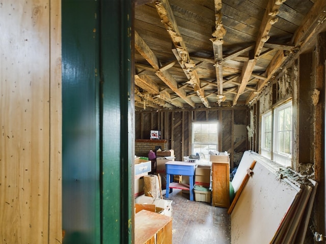 misc room with hardwood / wood-style flooring