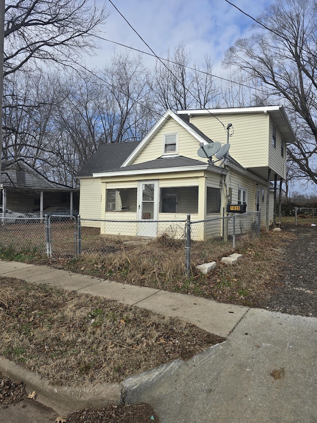 view of bungalow-style home