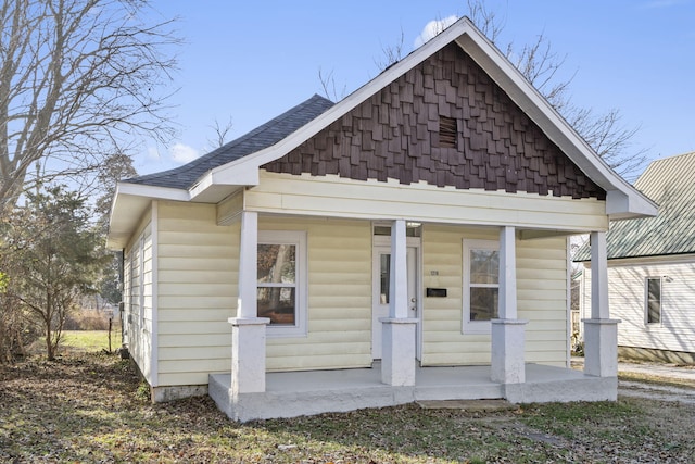 bungalow featuring covered porch