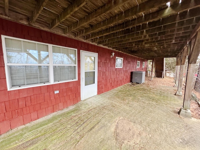 view of patio featuring central AC