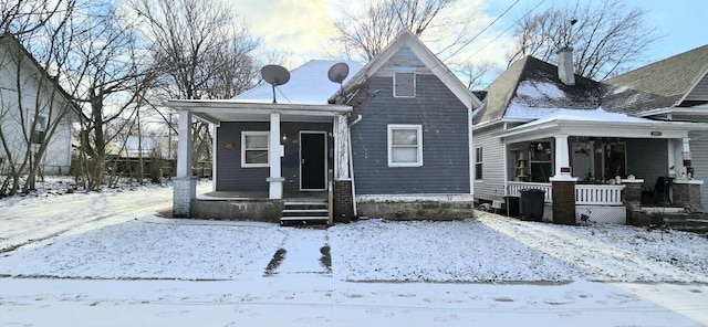 bungalow-style home with covered porch