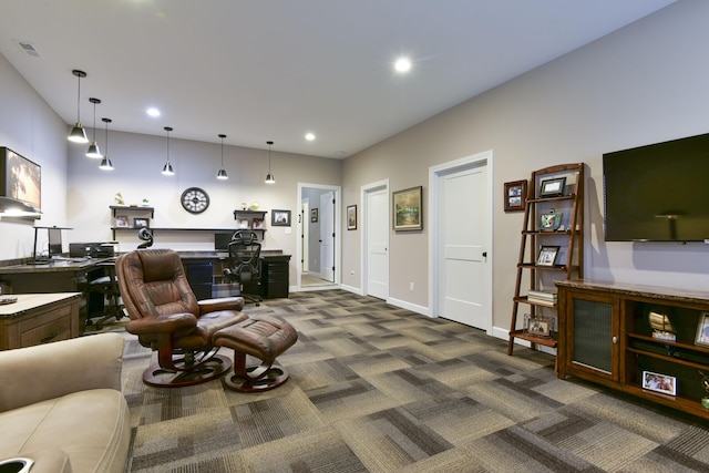 view of carpeted living room