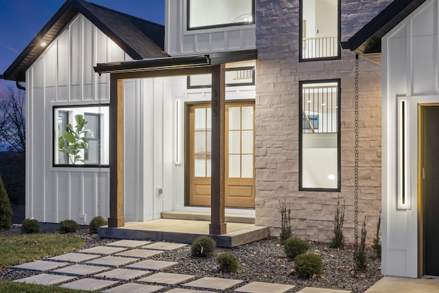 view of doorway to property