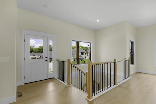 702 S Thornridge Dr, Springfield, MO 65809 - entryway featuring wood finished floors, baseboards, and recessed lighting