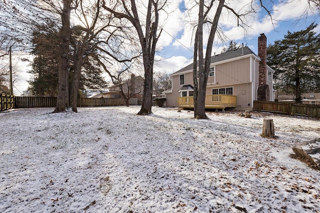 view of snowy yard