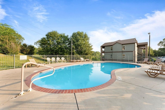 view of pool with a patio