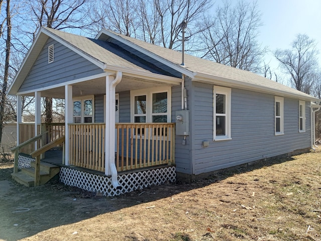 view of front of home with covered porch