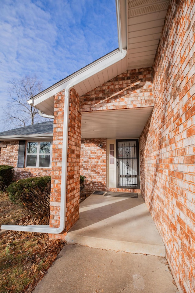 entrance to property with a porch