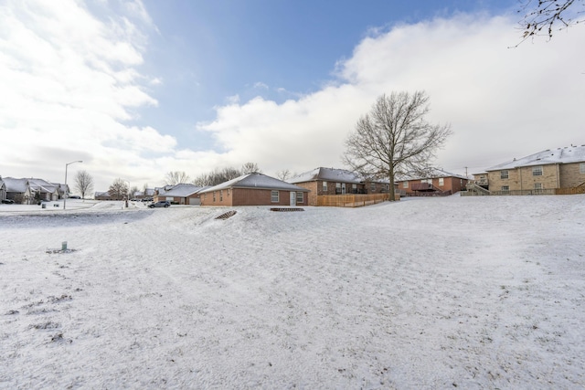 view of snowy yard