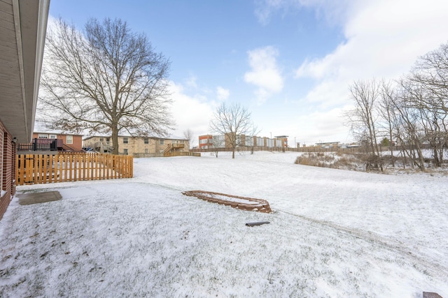 view of snowy yard