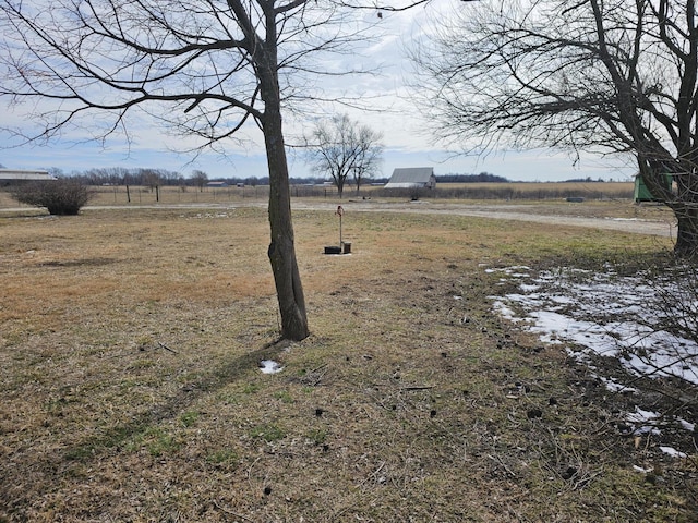 view of yard featuring a rural view