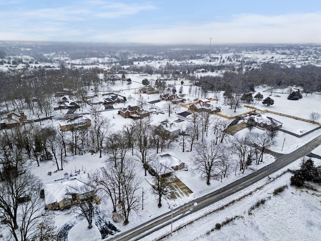 view of snowy aerial view